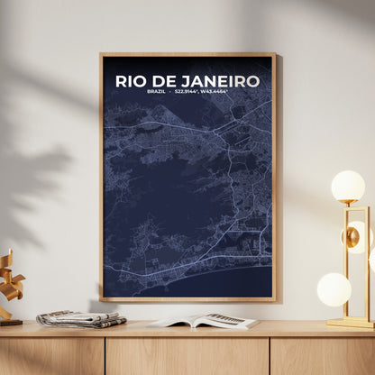Rio de Janeiro Tide Map Poster