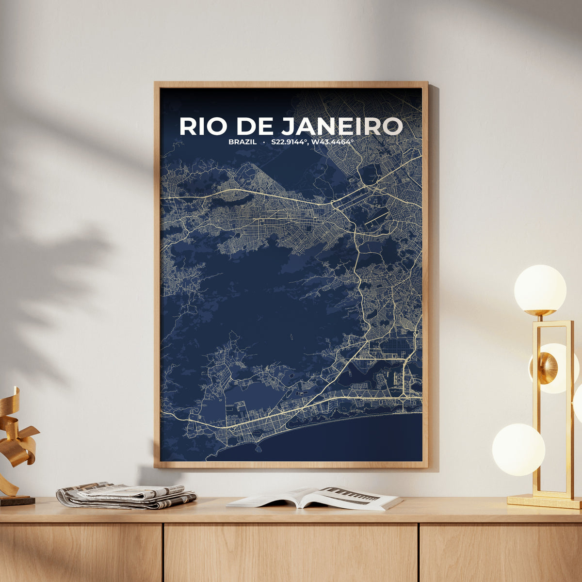 Rio de Janeiro Anchor Map Poster