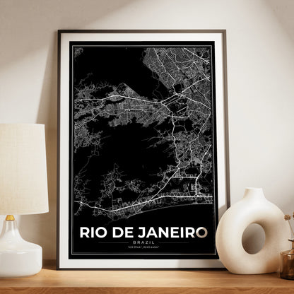 Rio de Janeiro Modern Map Poster