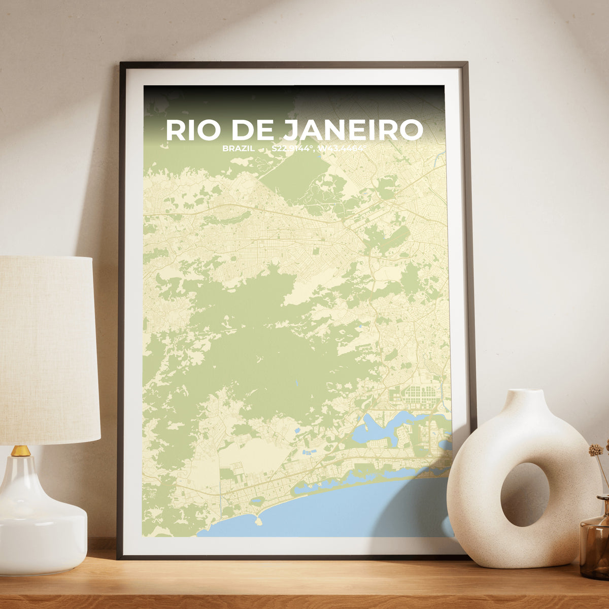 Rio de Janeiro Drift Map Poster