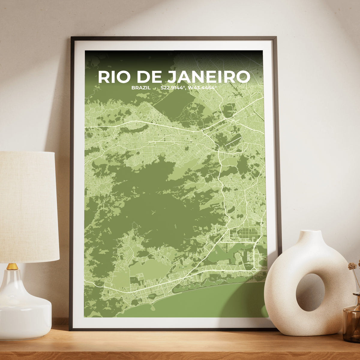 Rio de Janeiro Grove Map Poster