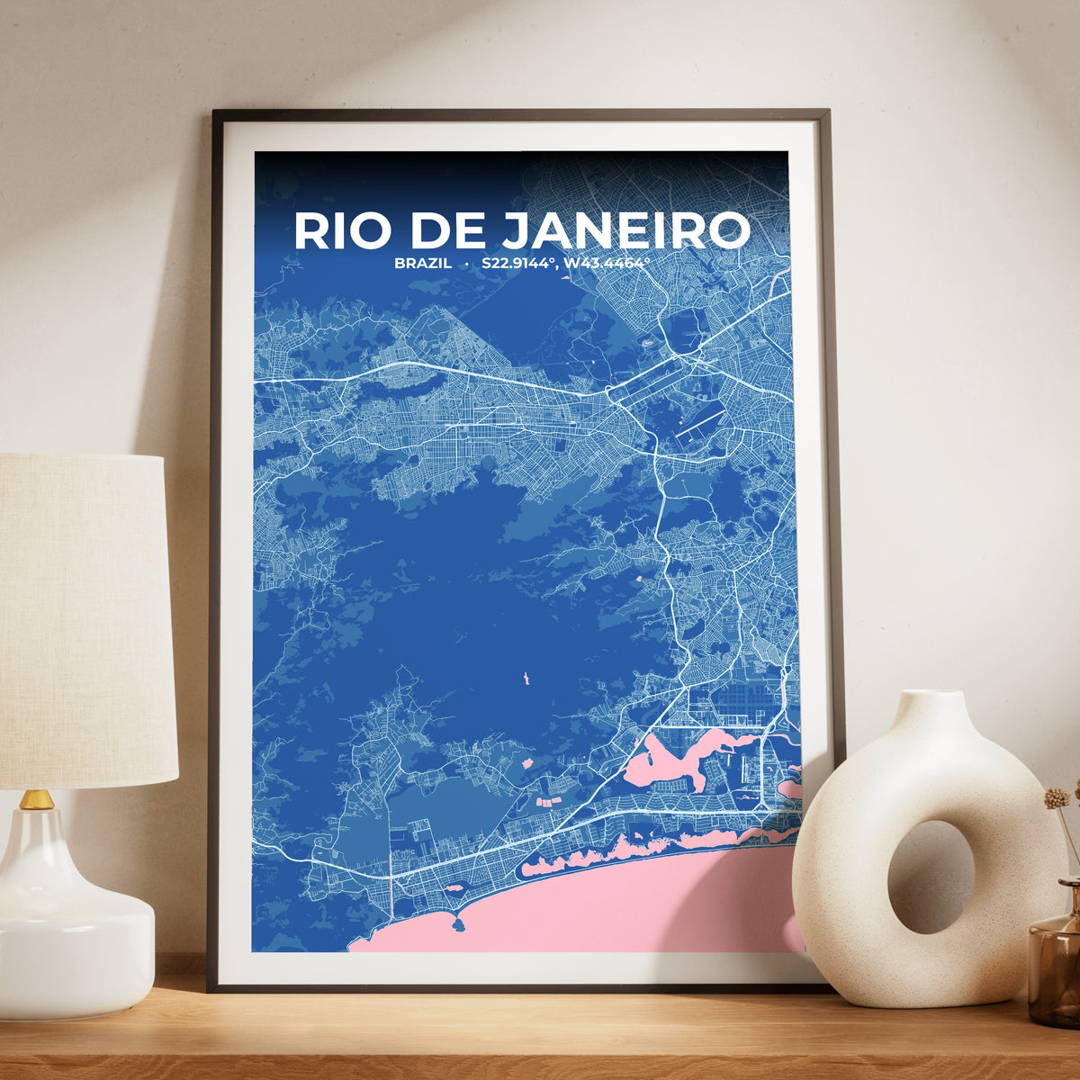 Rio de Janeiro Candy Map Poster