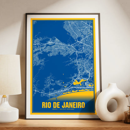 Rio de Janeiro Blockbuster Map Poster