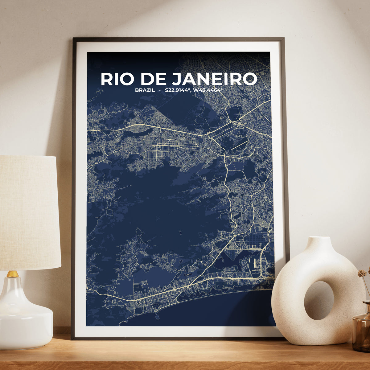 Rio de Janeiro Anchor Map Poster