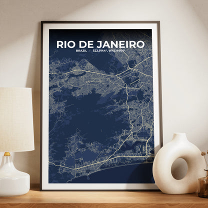 Rio de Janeiro Anchor Map Poster