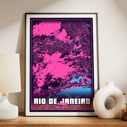 Rio de Janeiro GTA Map Poster