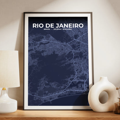 Rio de Janeiro Tide Map Poster