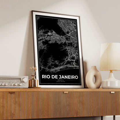 Rio de Janeiro Modern Map Poster