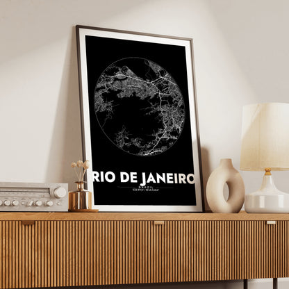 Rio de Janeiro Spot Map Poster