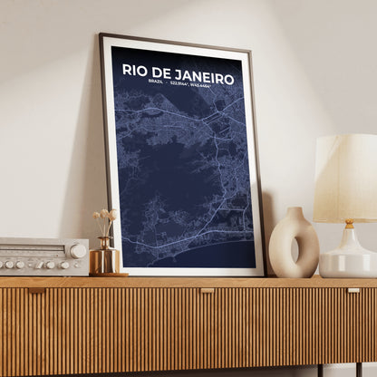 Rio de Janeiro Tide Map Poster