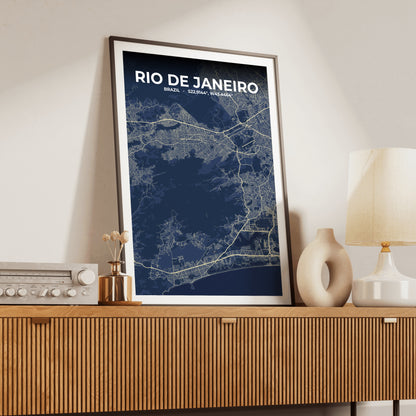 Rio de Janeiro Anchor Map Poster