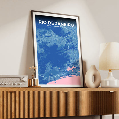 Rio de Janeiro Candy Map Poster