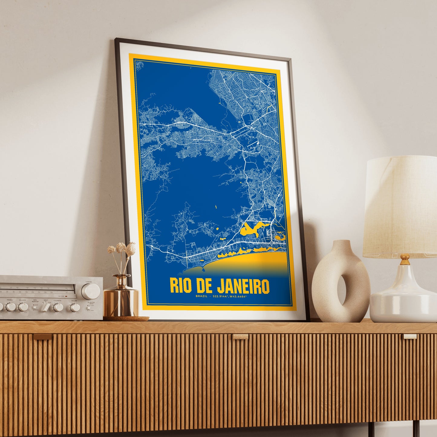Rio de Janeiro Blockbuster Map Poster