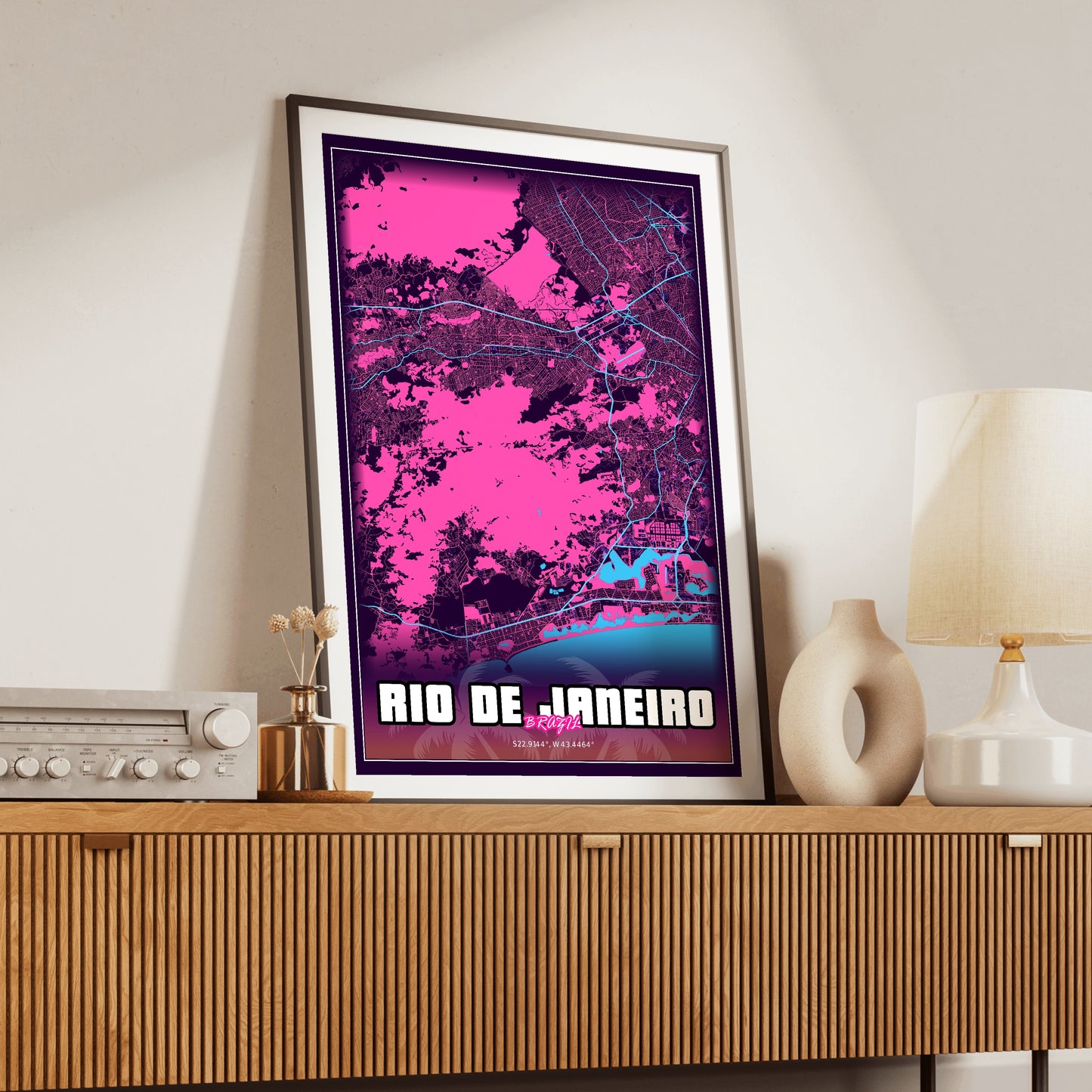 Rio de Janeiro GTA Map Poster