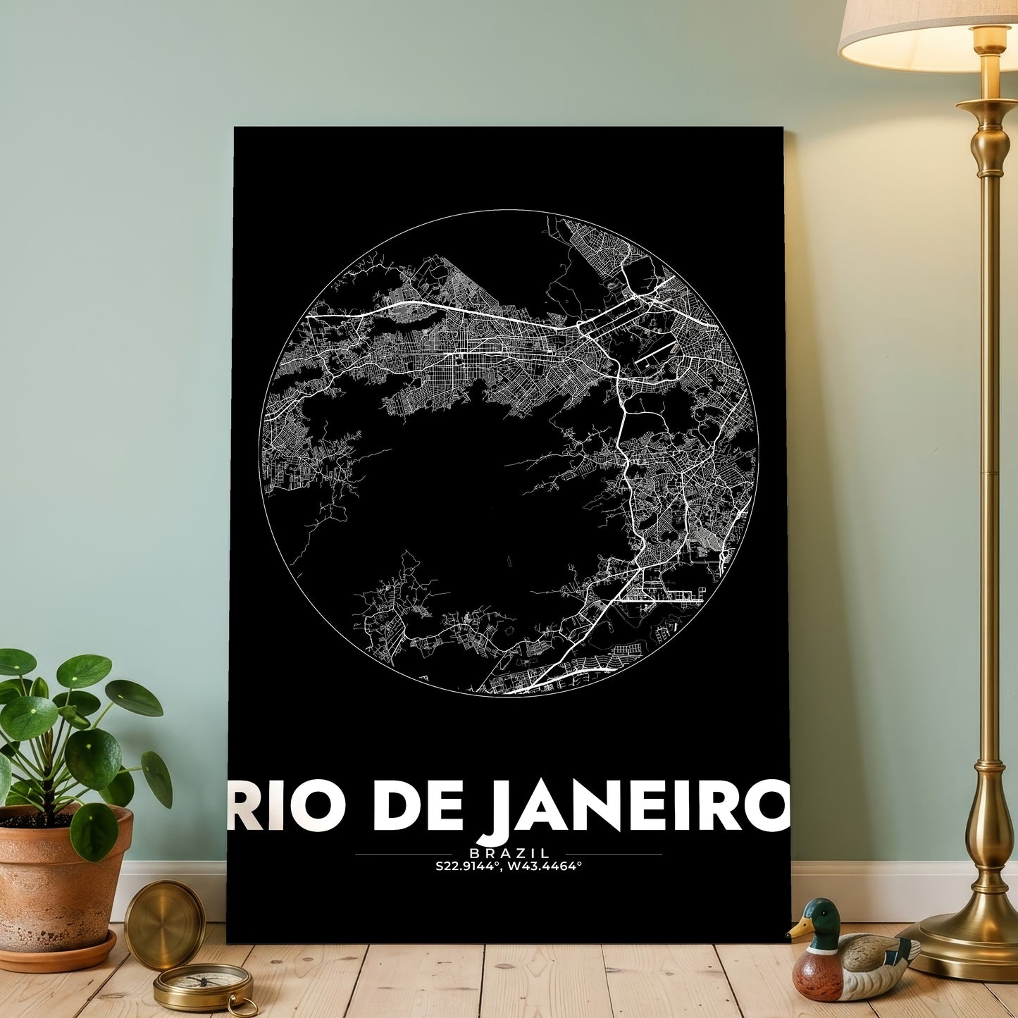 Rio de Janeiro Spot Map Poster