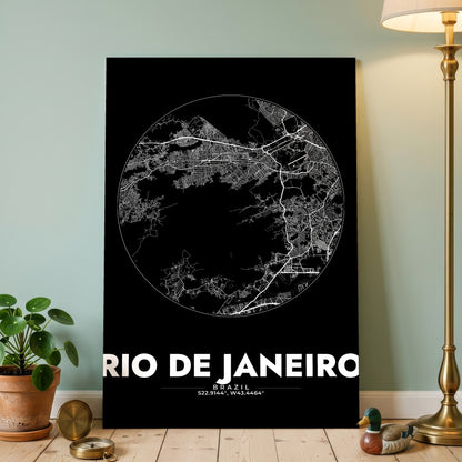 Rio de Janeiro Spot Map Poster