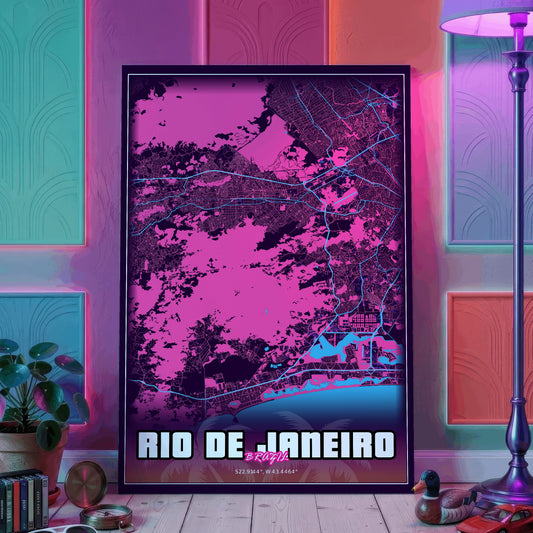 Rio de Janeiro GTA Map Poster
