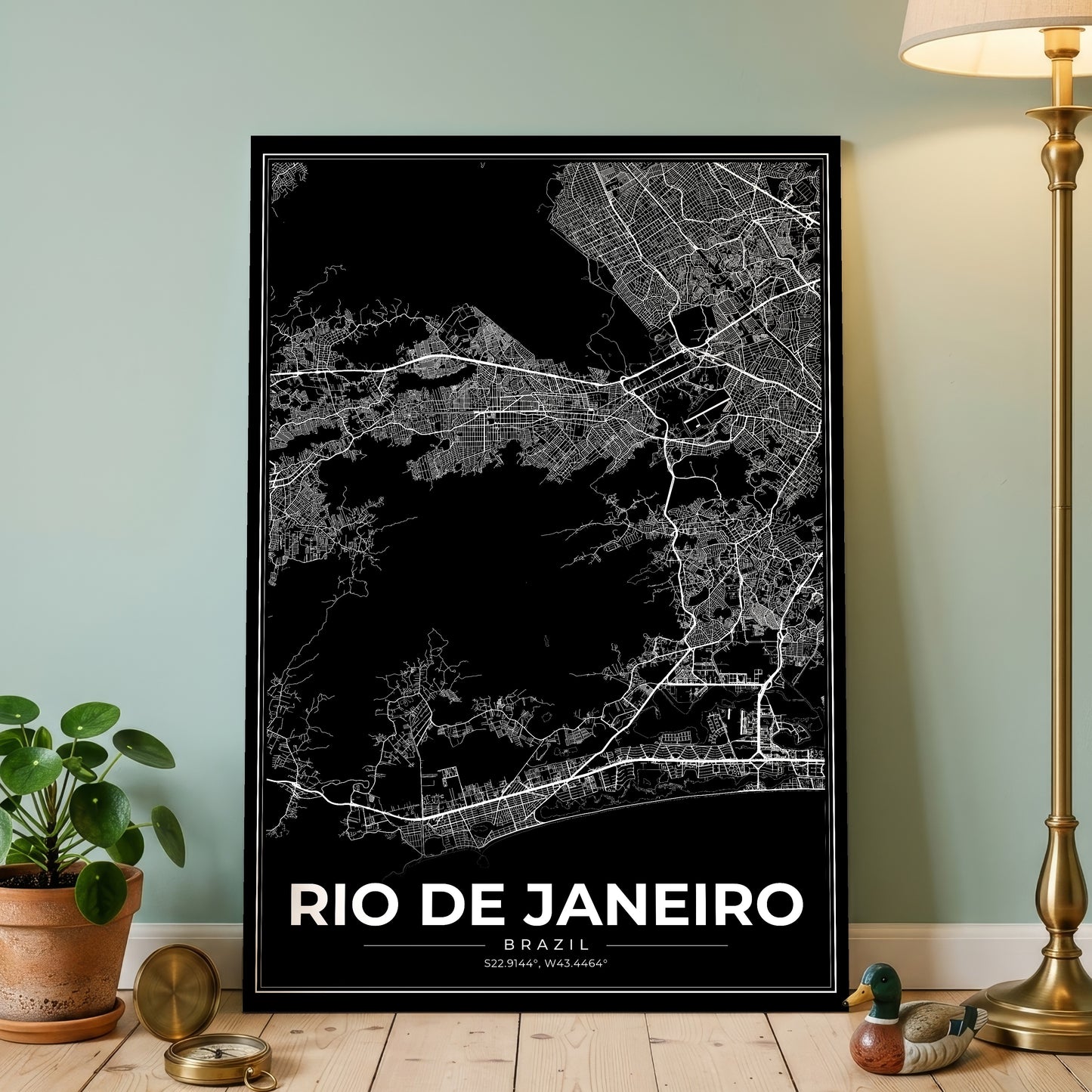 Rio de Janeiro Modern Map Poster