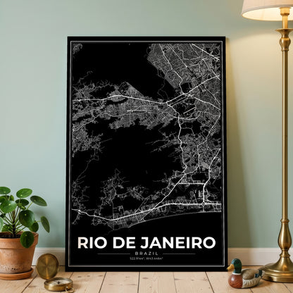 Rio de Janeiro Modern Map Poster