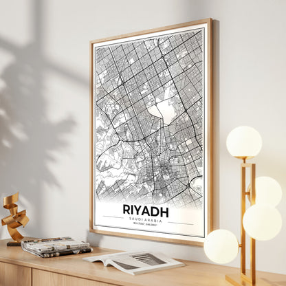 Riyadh Modern Map Poster