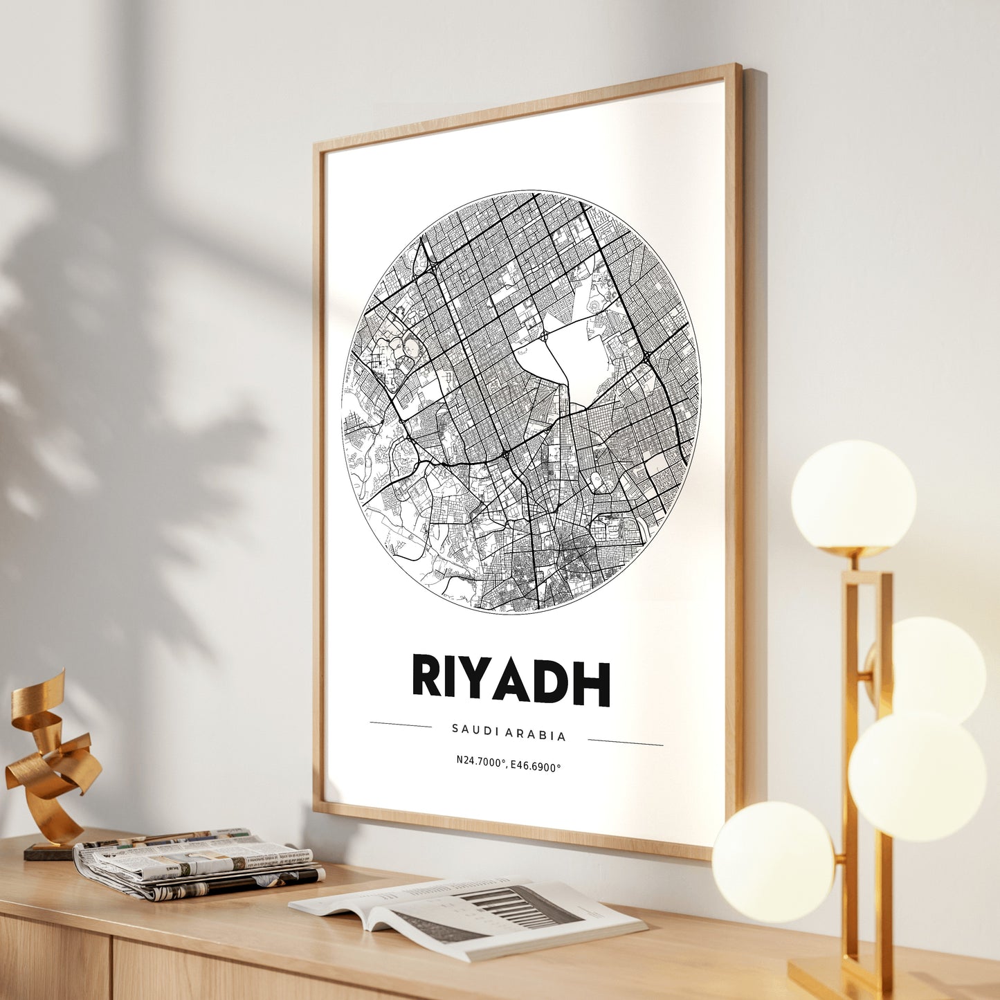 Riyadh Spot Map Poster