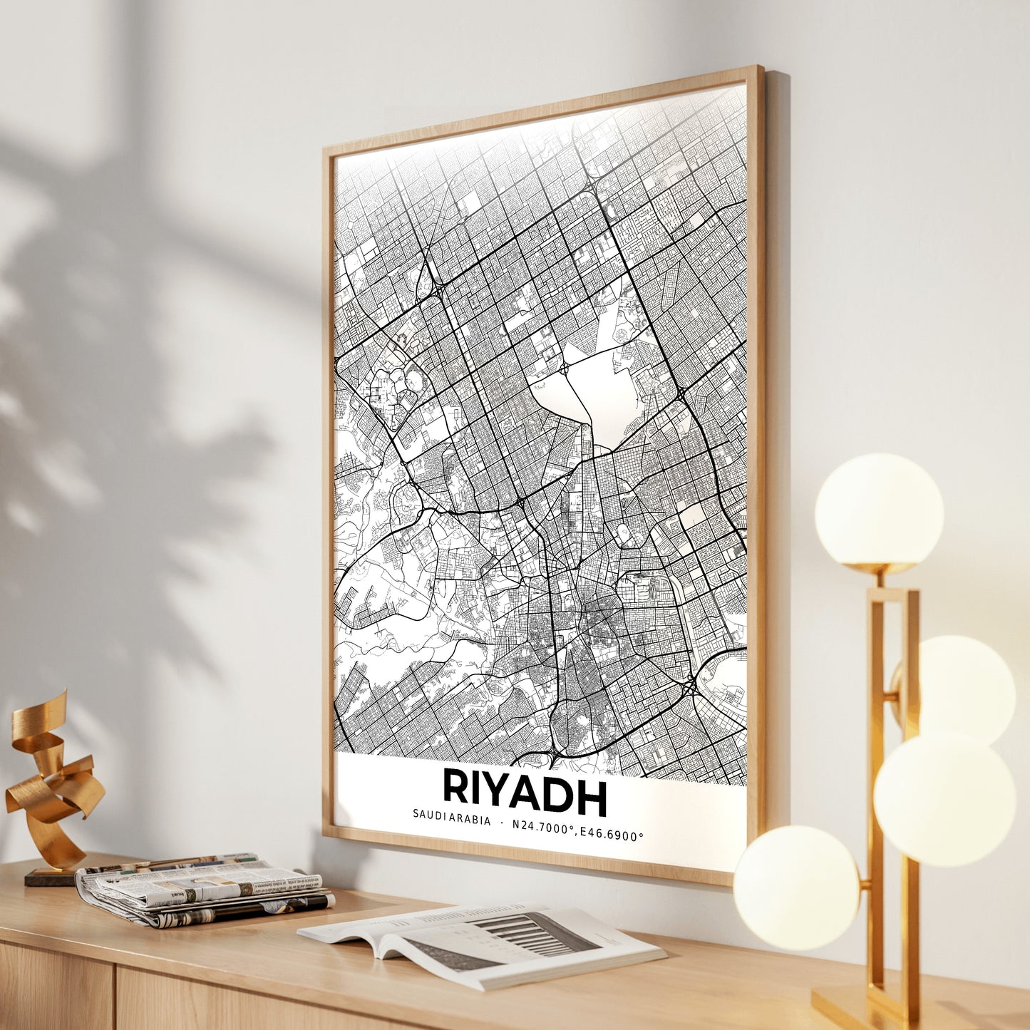 Riyadh Elegant Map Poster