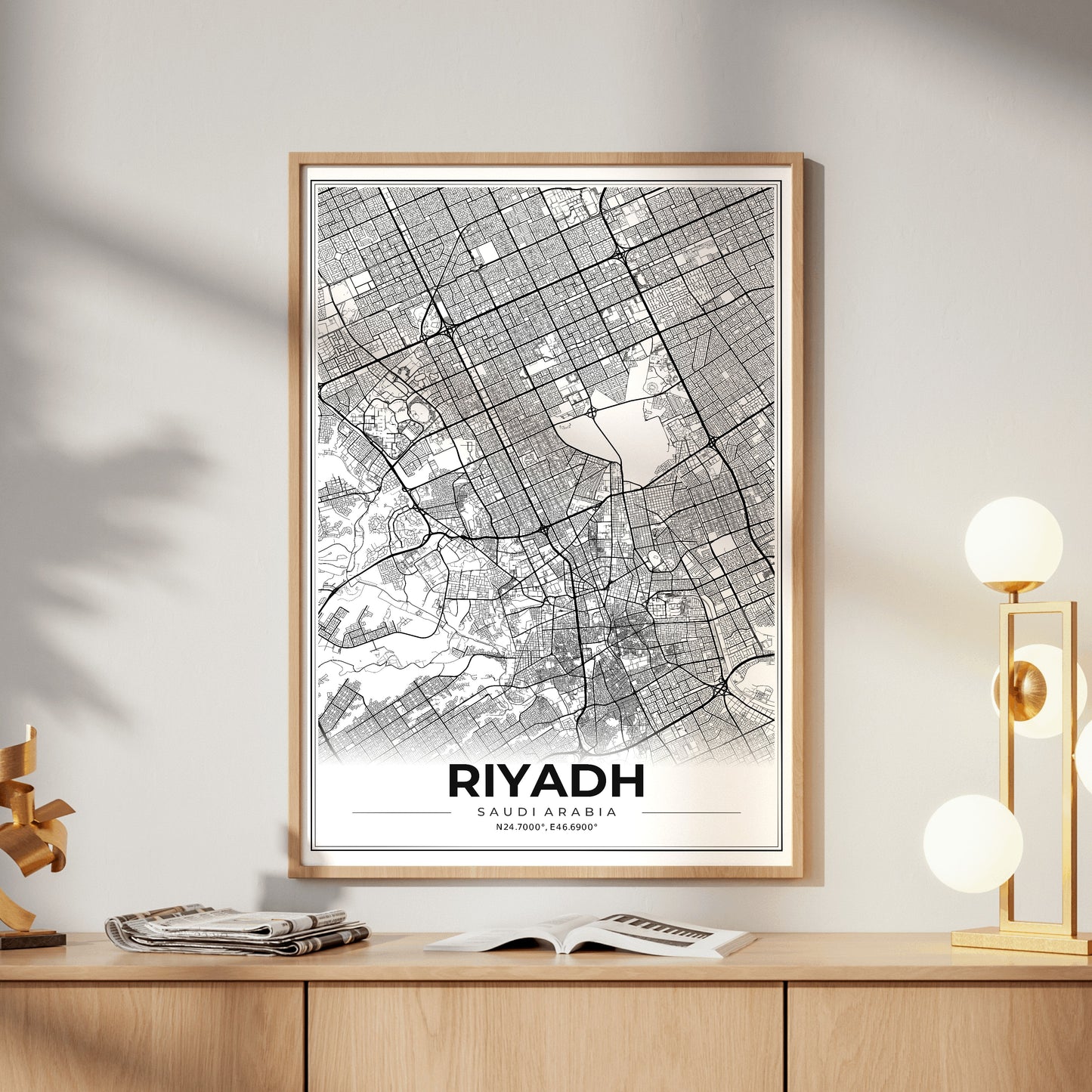 Riyadh Modern Map Poster