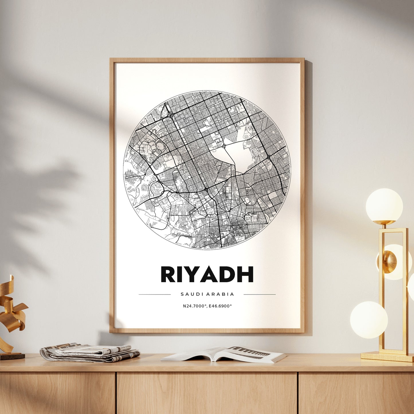 Riyadh Spot Map Poster