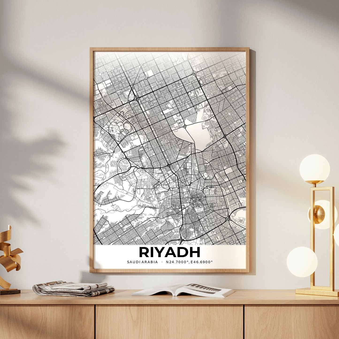 Riyadh Elegant Map Poster