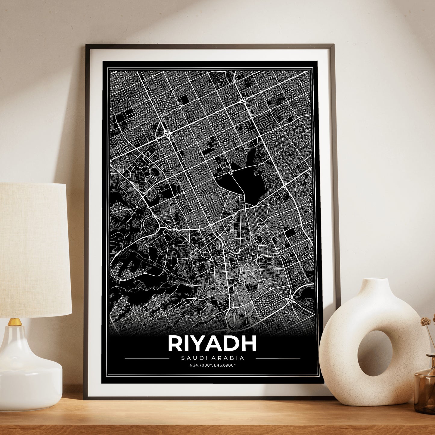 Riyadh Modern Map Poster