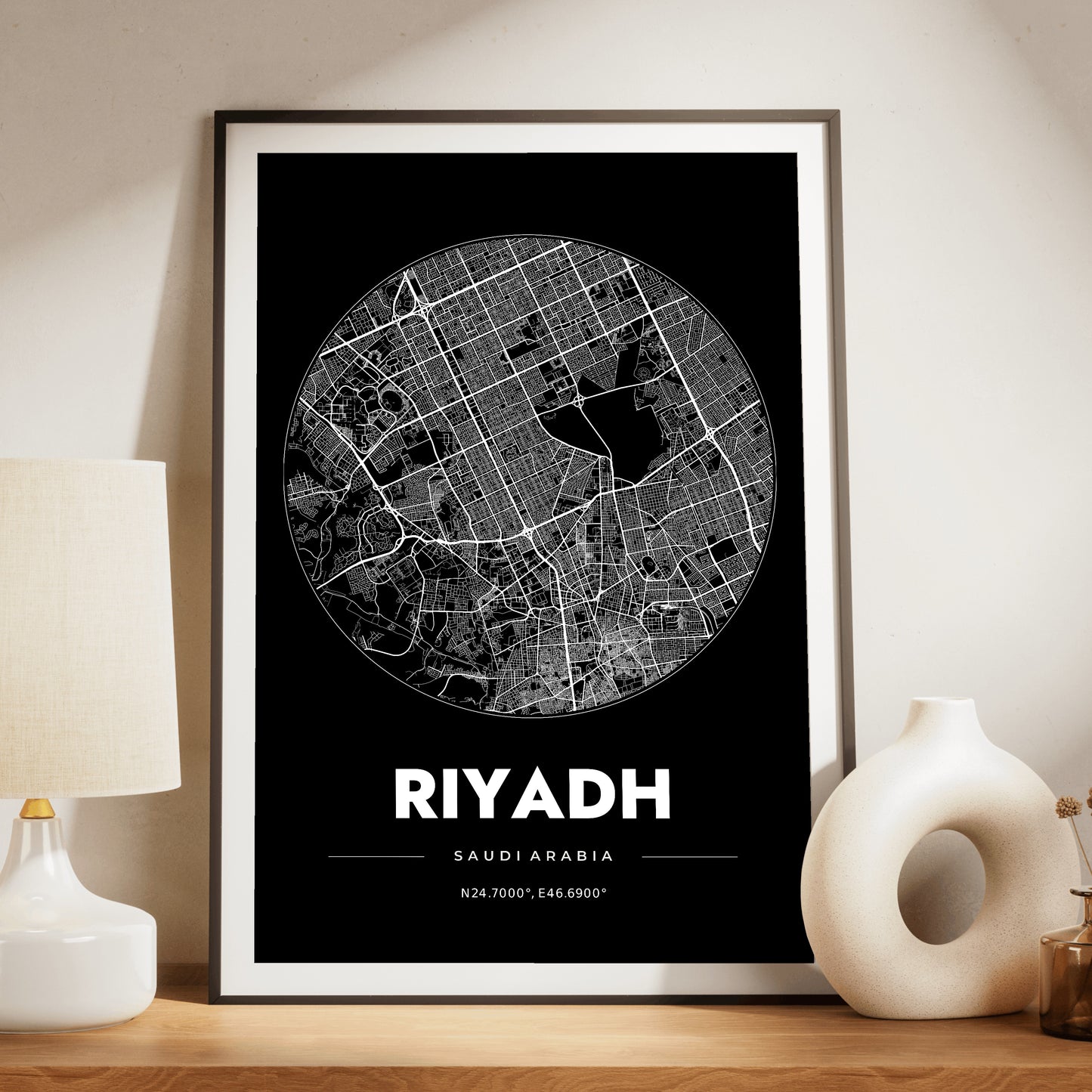 Riyadh Spot Map Poster