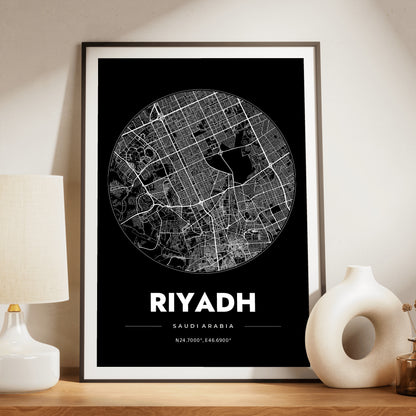 Riyadh Spot Map Poster