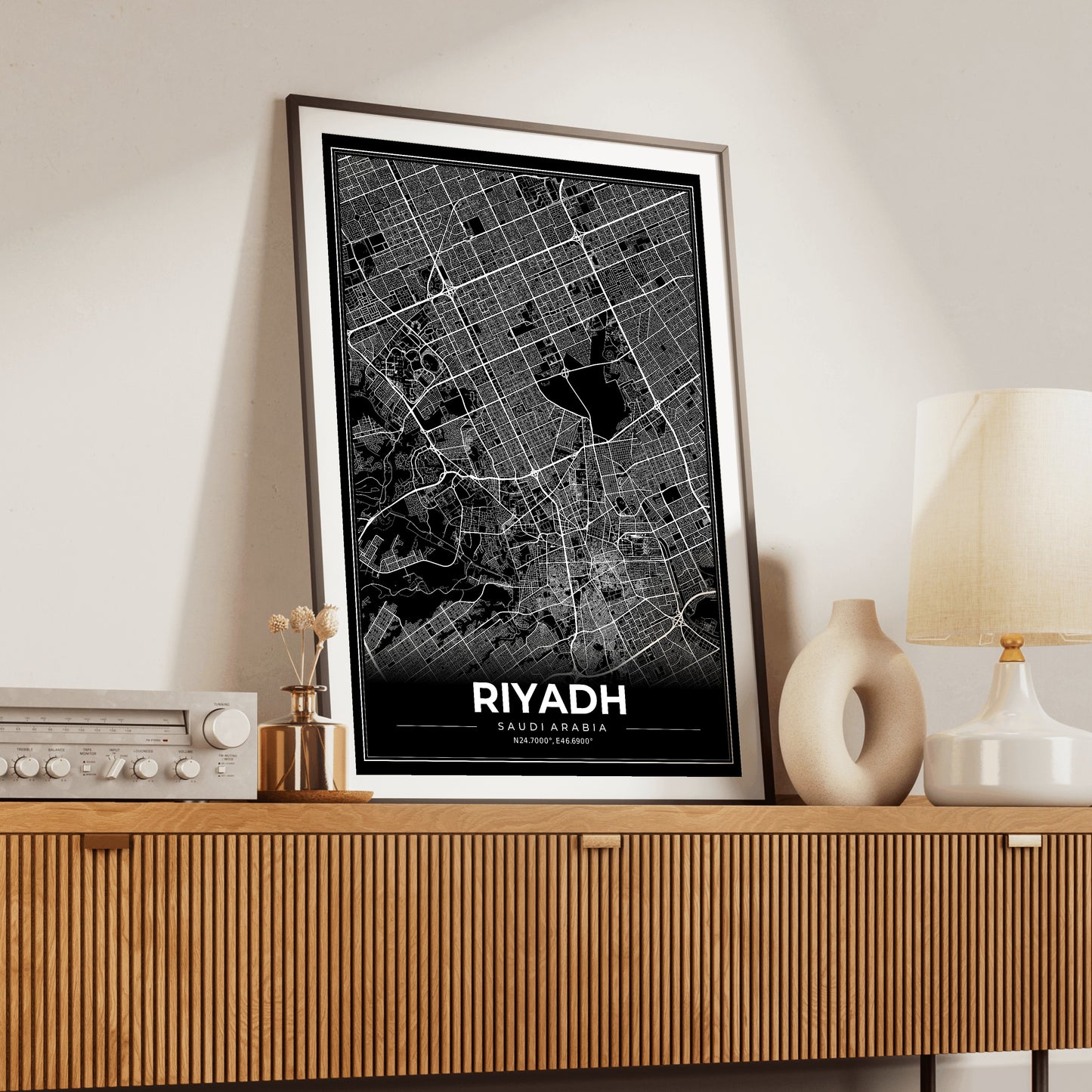 Riyadh Modern Map Poster