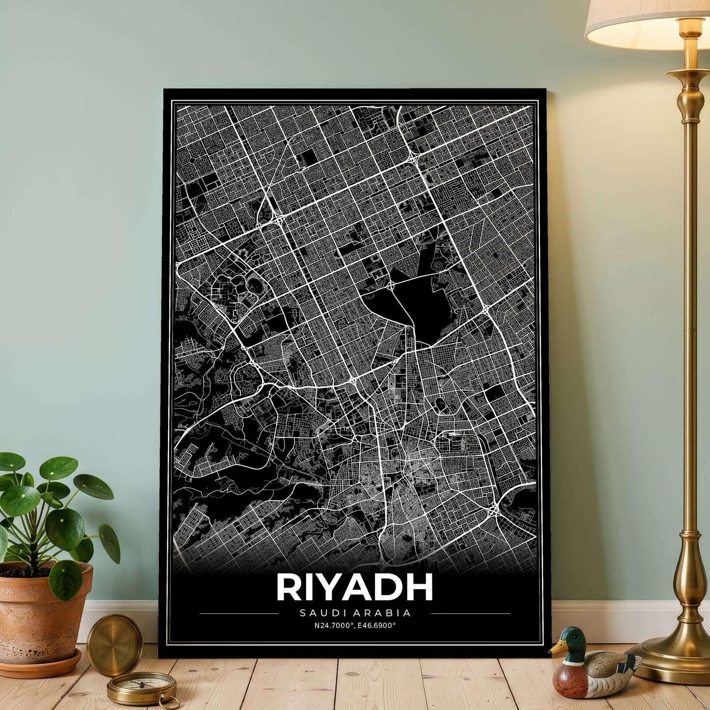 Riyadh Modern Map Poster