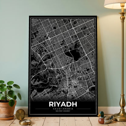 Riyadh Modern Map Poster