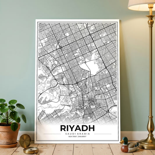 Riyadh Modern Map Poster