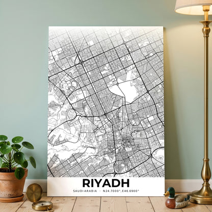 Riyadh Elegant Map Poster