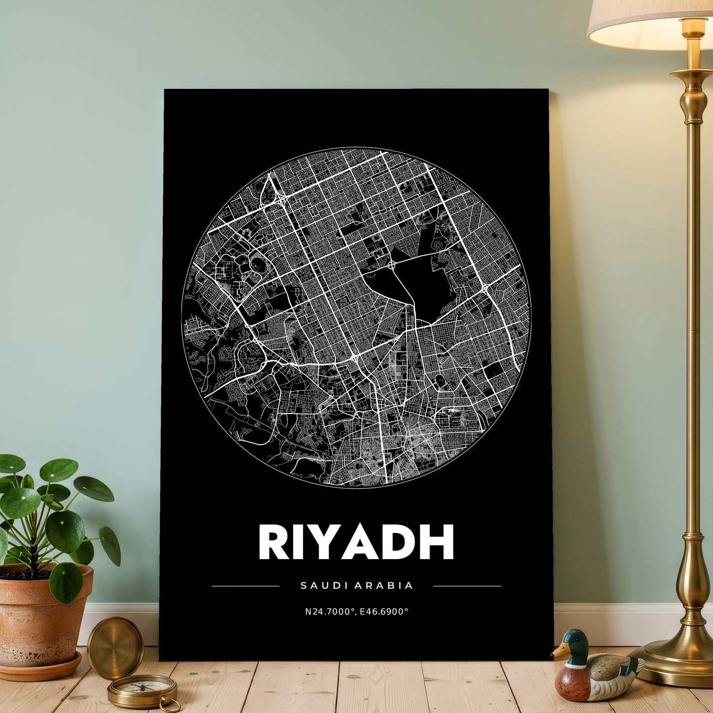 Riyadh Spot Map Poster