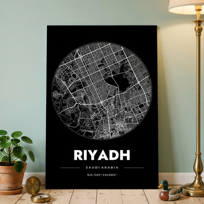 Riyadh Spot Map Poster