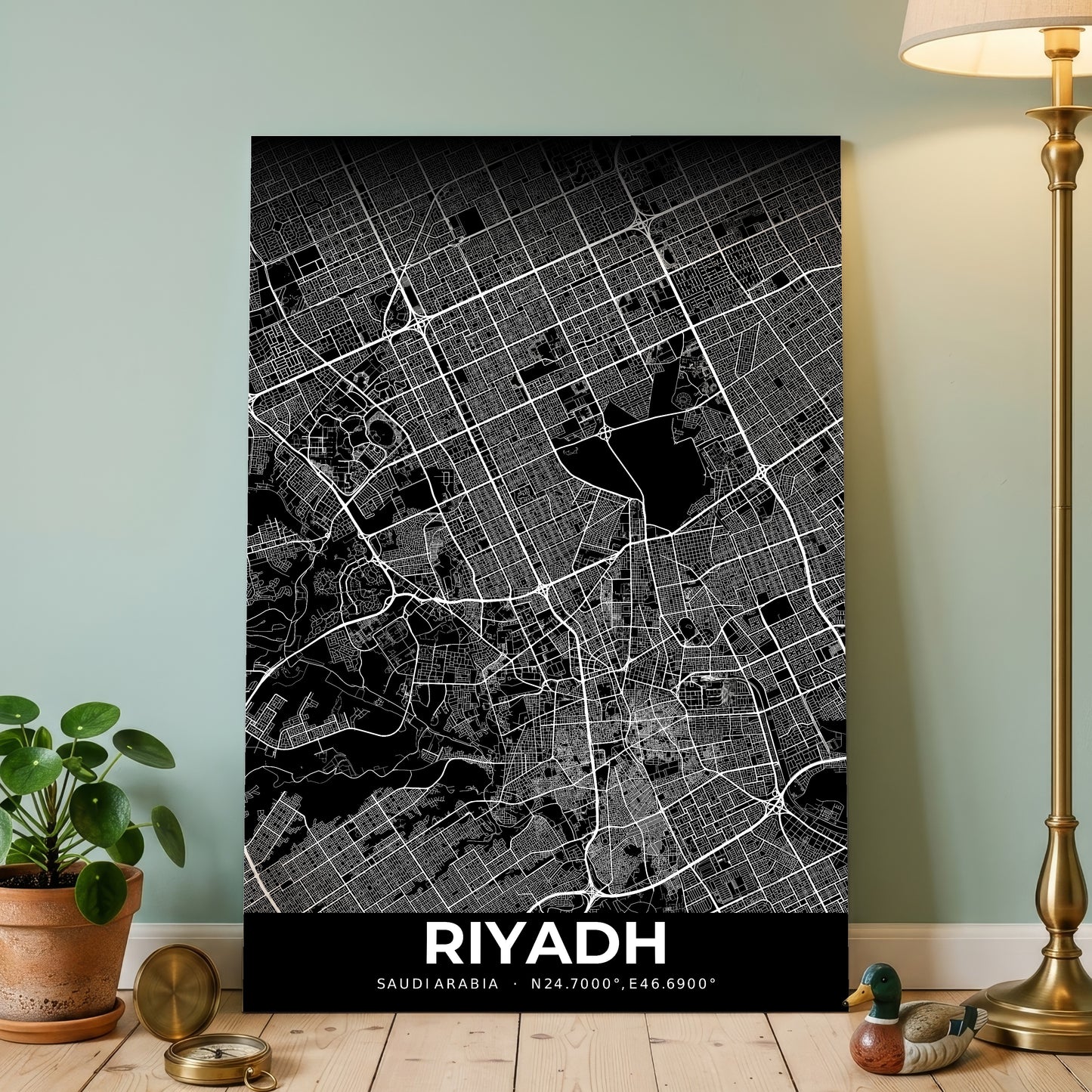Riyadh Elegant Map Poster
