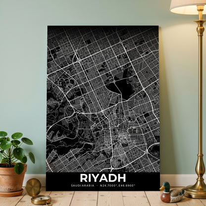 Riyadh Elegant Map Poster
