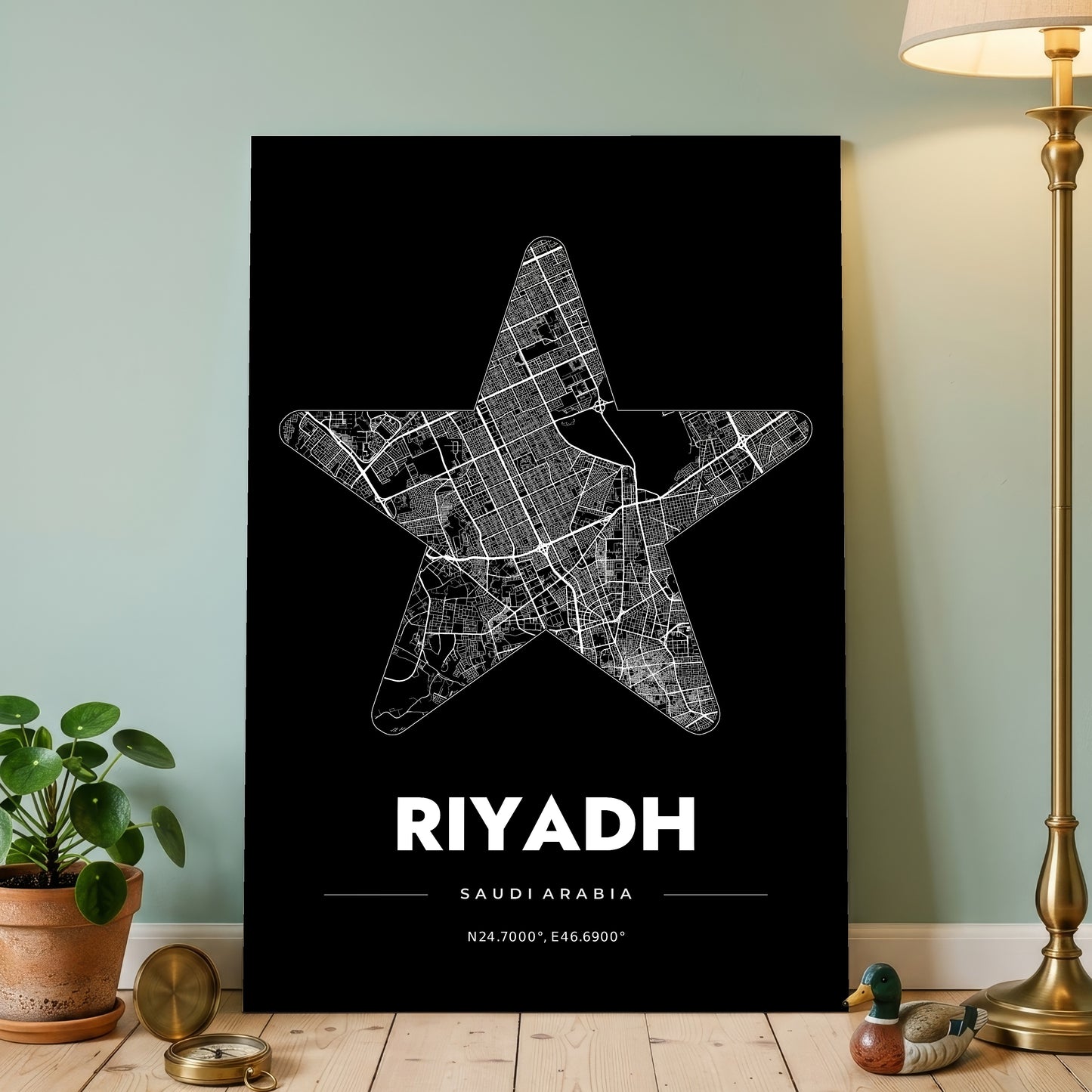 Riyadh Star Map Poster