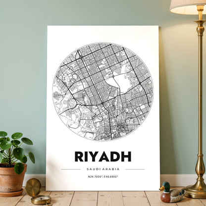 Riyadh Spot Map Poster