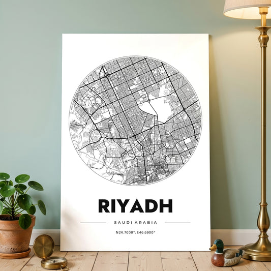 Riyadh Spot Map Poster