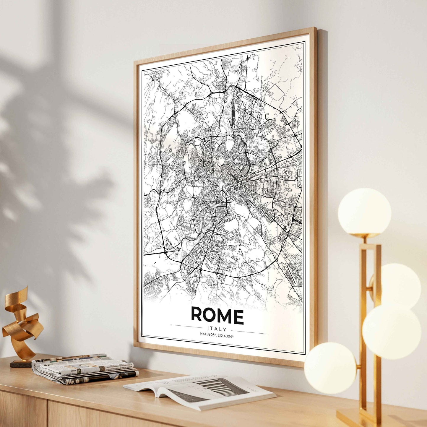 Rome Modern Map Poster