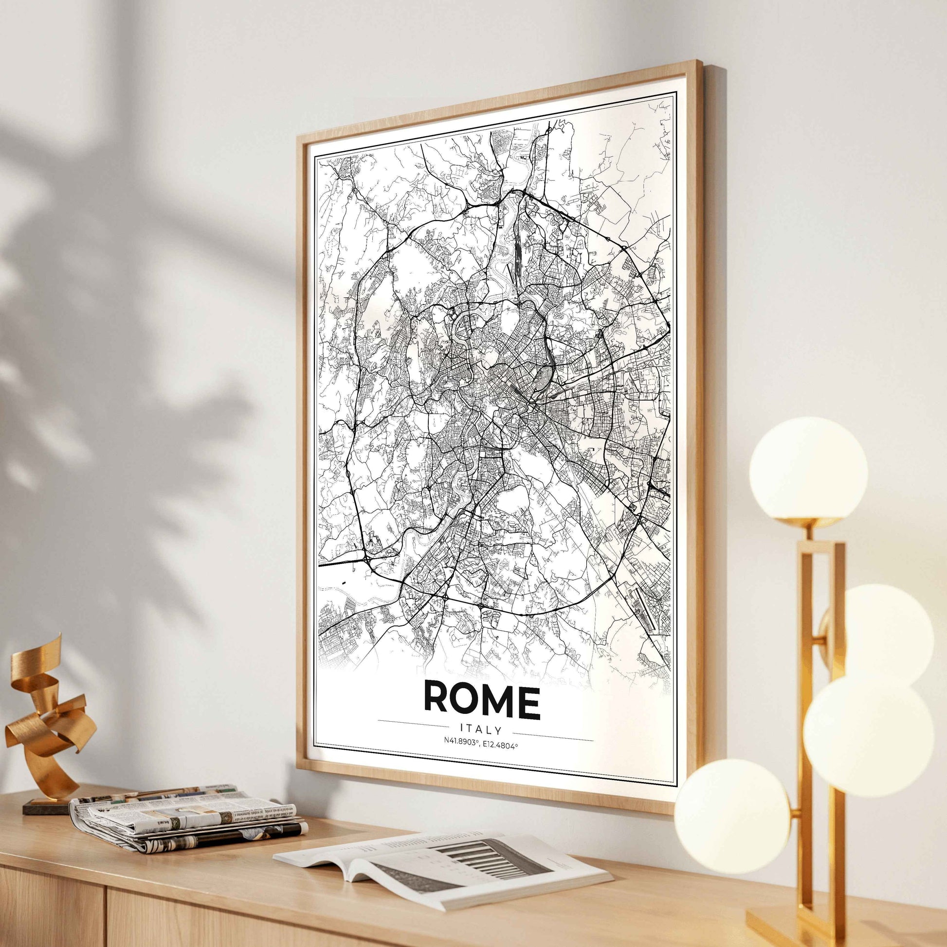 Rome Modern Map Poster