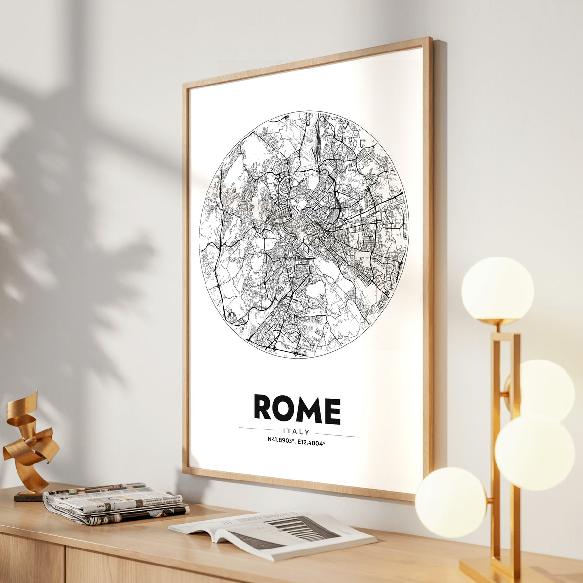 Rome Spot Map Poster