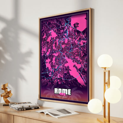 Rome GTA Map Poster