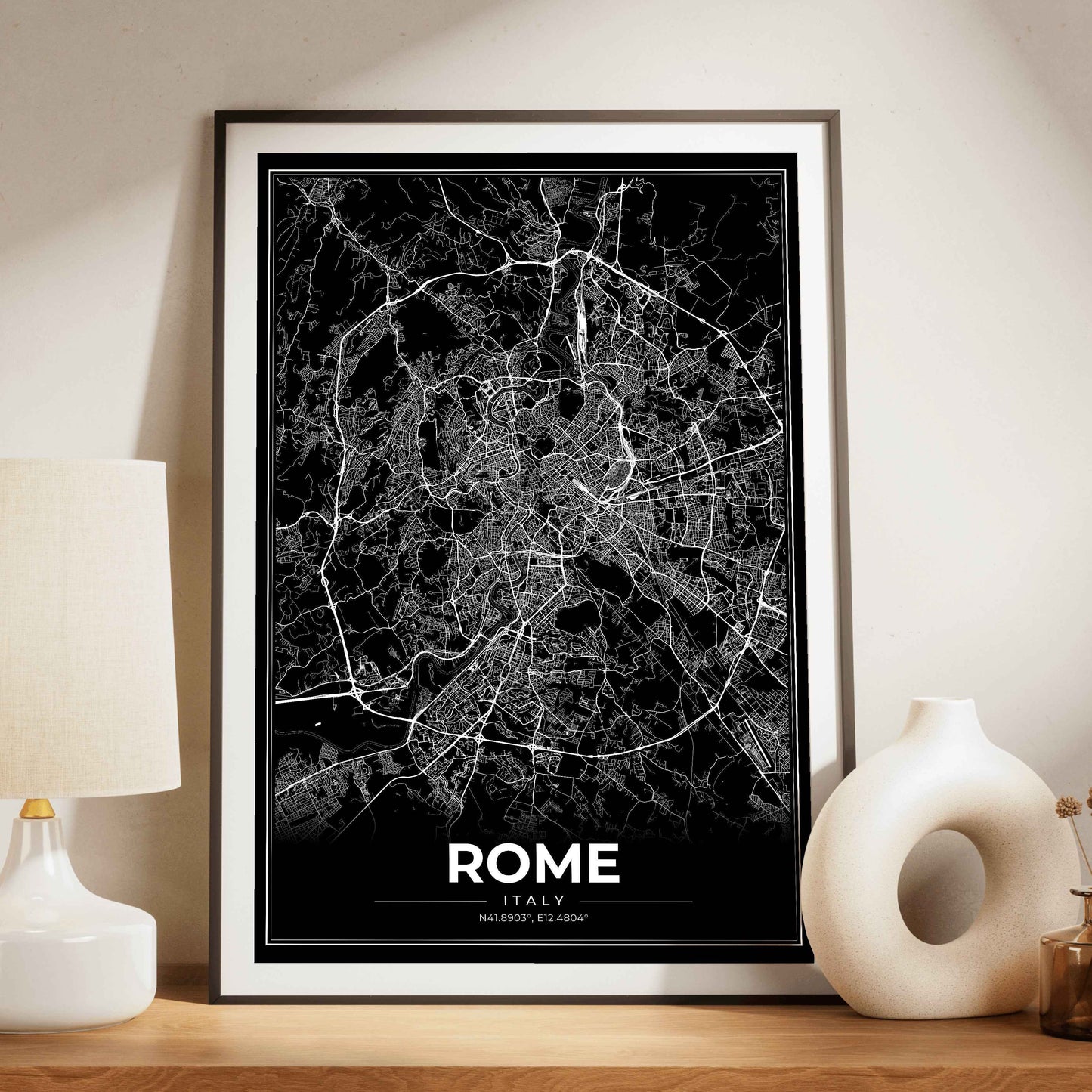 Rome Modern Map Poster