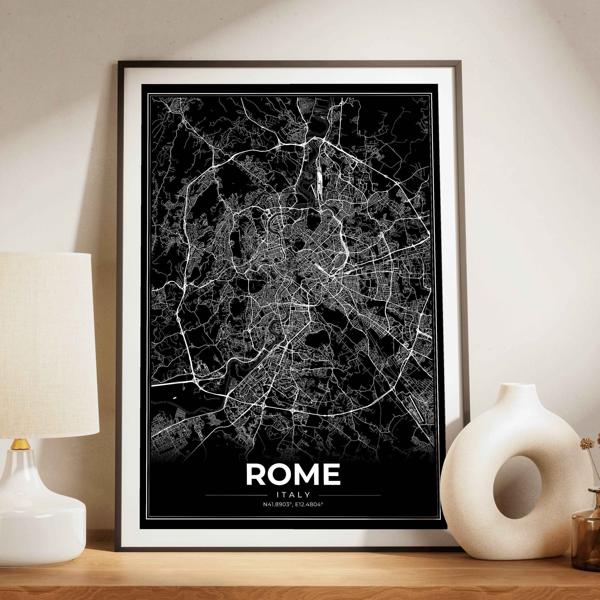 Rome Modern Map Poster